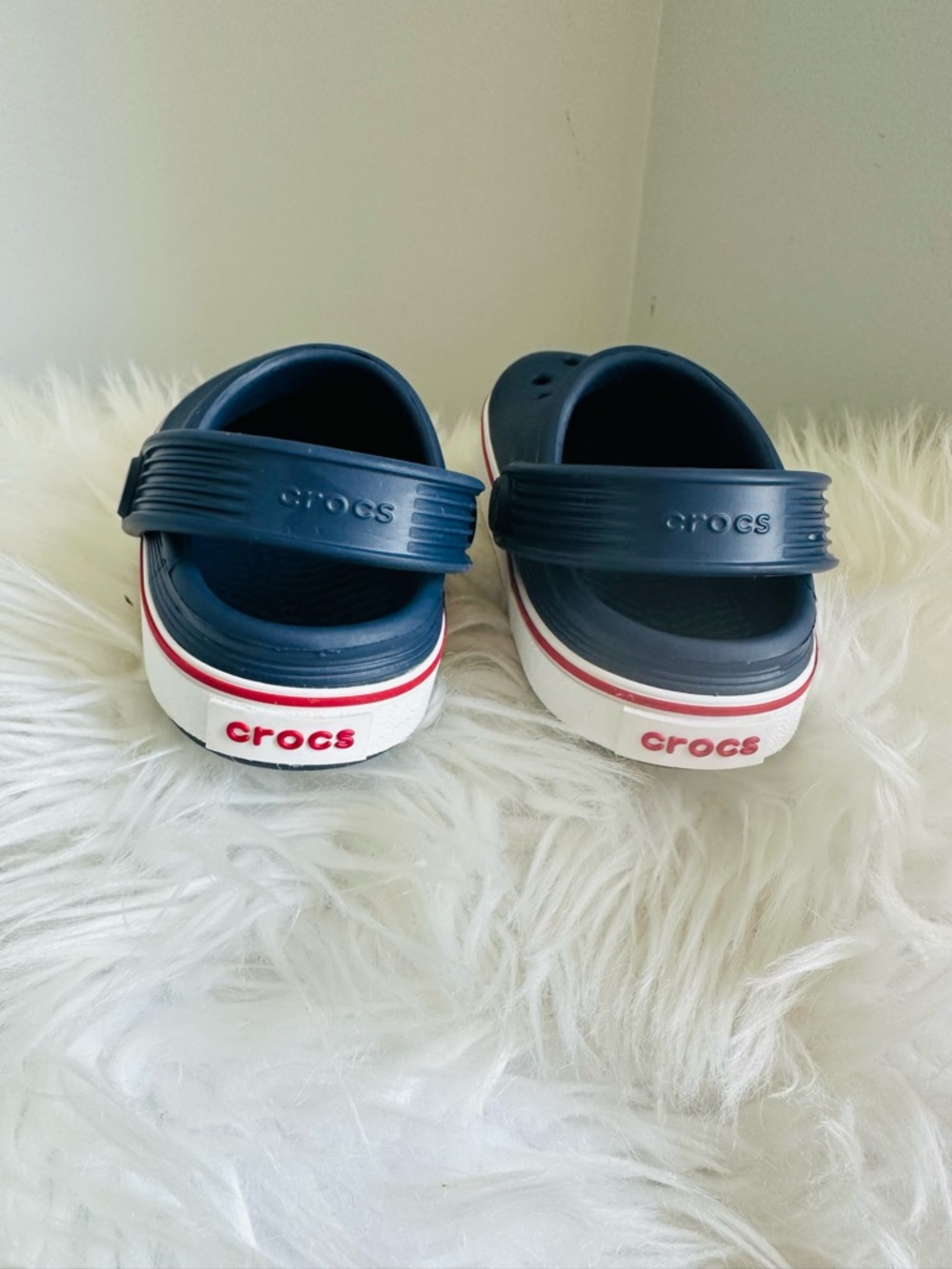 CROCS Kids Navy Blue Slip-On Clog Sandals - Picture 4 of 4